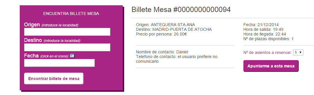 Anuncio reventa billete de tren RENFE